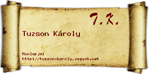 Tuzson Károly névjegykártya